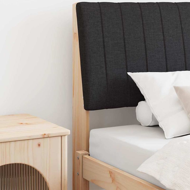 Casa si Gradina - Mobilier - Paturi si accesorii - Accesorii paturi - Tablie de pat tapitata Negru 100 cm Lemn de pin masiv - Infinity.ro
