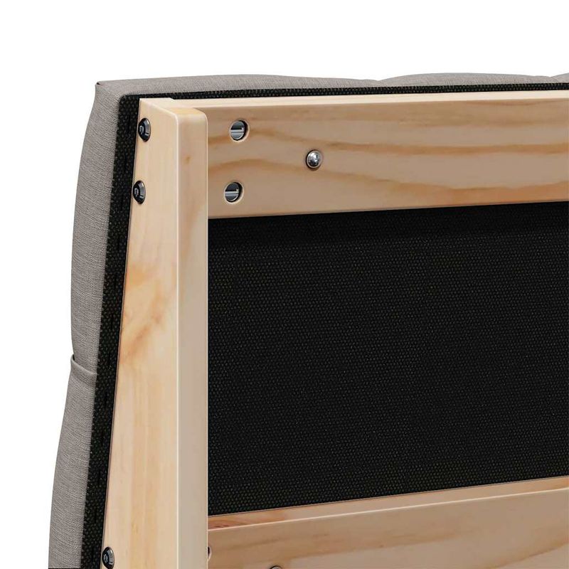 Casa si Gradina - Mobilier - Paturi si accesorii - Accesorii paturi - Tablie de pat tapitata Gri taupe 180 cm Lemn de pin masiv - Infinity.ro