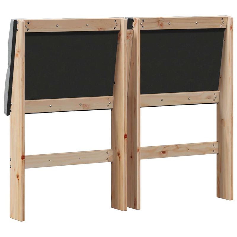 Casa si Gradina - Mobilier - Paturi si accesorii - Accesorii paturi - Tablie de pat tapitata Gri deschis 120 cm Lemn de pin masiv - Infinity.ro