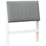 Casa si Gradina - Mobilier - Paturi si accesorii - Accesorii paturi - Tablie de pat tapitata Gri deschis 80 cm Lemn de pin masiv - Infinity.ro