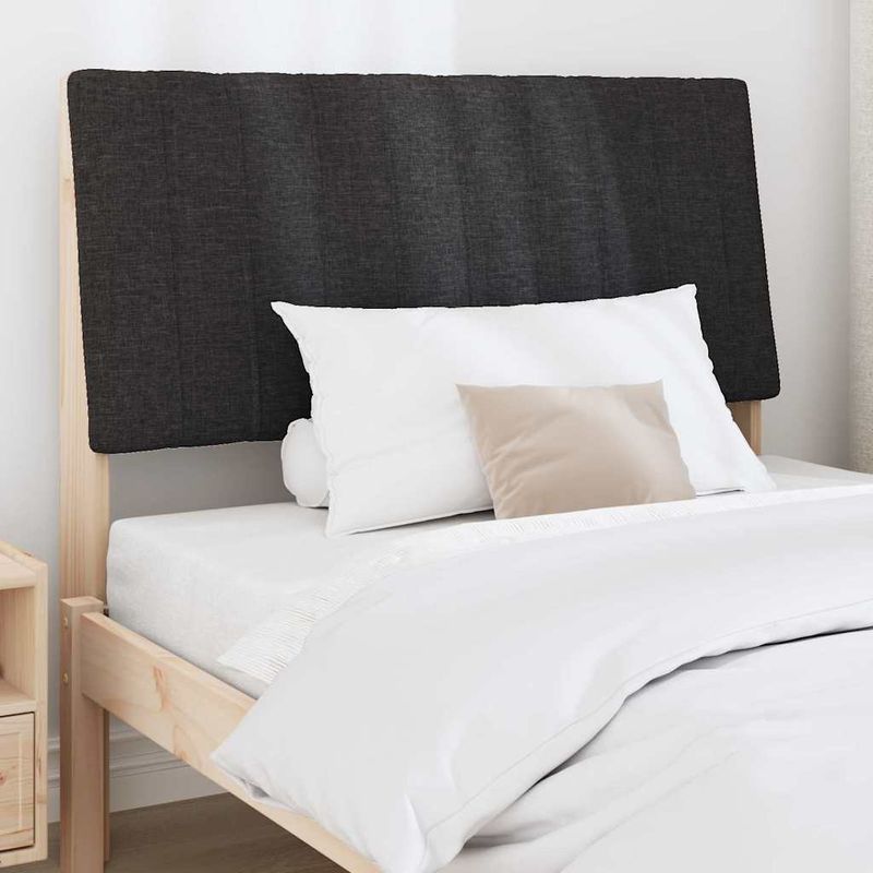 Casa si Gradina - Mobilier - Paturi si accesorii - Accesorii paturi - Tablie de pat tapitata Negru 100 cm Lemn de pin masiv - Infinity.ro