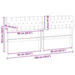 Casa si Gradina - Mobilier - Paturi si accesorii - Accesorii paturi - Tablie de pat tapitata Gri taupe 180 cm Lemn de pin masiv - Infinity.ro