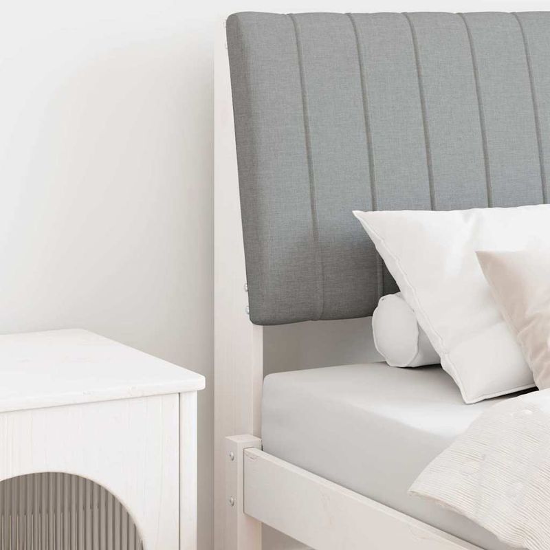 Casa si Gradina - Mobilier - Paturi si accesorii - Accesorii paturi - Tablie de pat tapitata Gri deschis 80 cm Lemn de pin masiv - Infinity.ro
