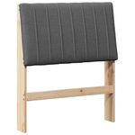 Casa si Gradina - Mobilier - Paturi si accesorii - Accesorii paturi - Tablie de pat tapitata Gri inchis 80 cm Lemn de pin masiv - Infinity.ro
