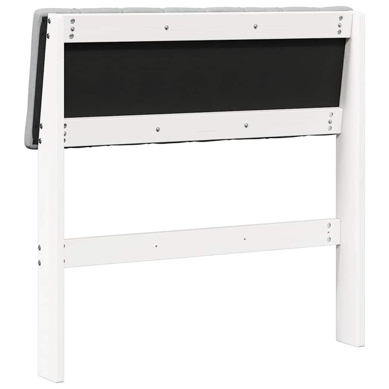 Casa si Gradina - Mobilier - Paturi si accesorii - Accesorii paturi - Tablie de pat tapitata Gri deschis 75 cm Lemn de pin masiv - Infinity.ro