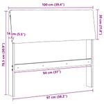 Casa si Gradina - Mobilier - Paturi si accesorii - Accesorii paturi - Tablie de pat tapitata Gri inchis 100 cm Lemn de pin masiv - Infinity.ro