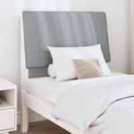 Casa si Gradina - Mobilier - Paturi si accesorii - Accesorii paturi - Tablie de pat tapitata Gri deschis 80 cm Lemn de pin masiv - Infinity.ro