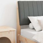 Casa si Gradina - Mobilier - Paturi si accesorii - Accesorii paturi - Tablie de pat tapitata Gri inchis 80 cm Lemn de pin masiv - Infinity.ro