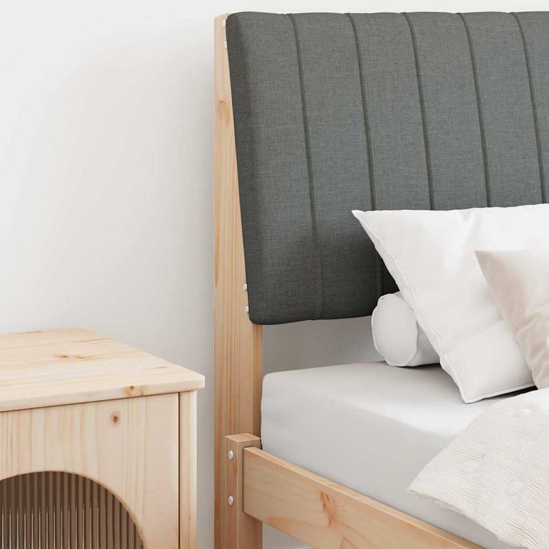 Casa si Gradina - Mobilier - Paturi si accesorii - Accesorii paturi - Tablie de pat tapitata Gri inchis 80 cm Lemn de pin masiv - Infinity.ro