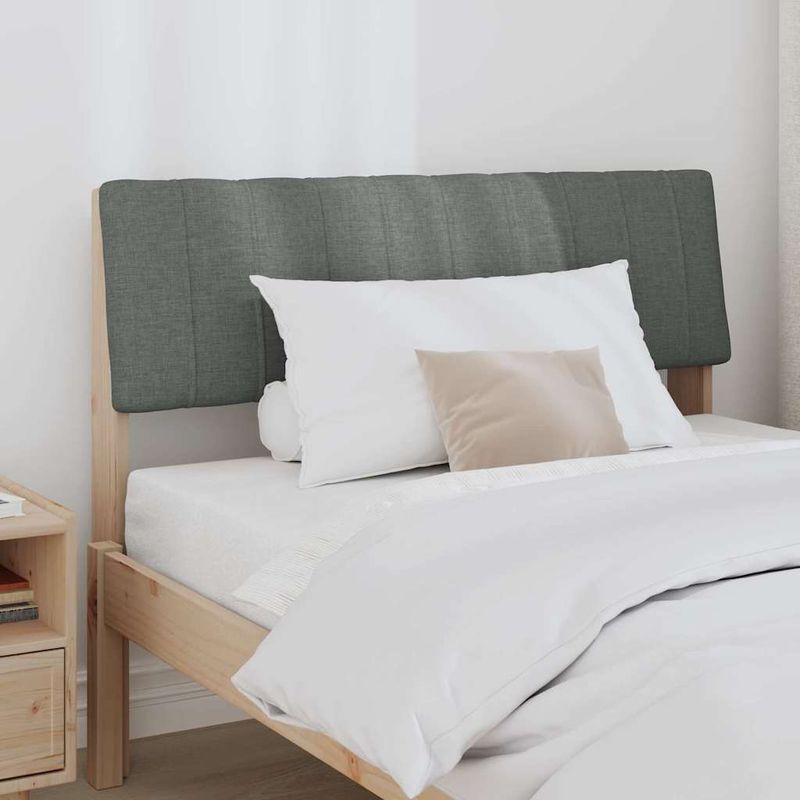 Casa si Gradina - Mobilier - Paturi si accesorii - Accesorii paturi - Tablie de pat tapitata Gri inchis 100 cm Lemn de pin masiv - Infinity.ro