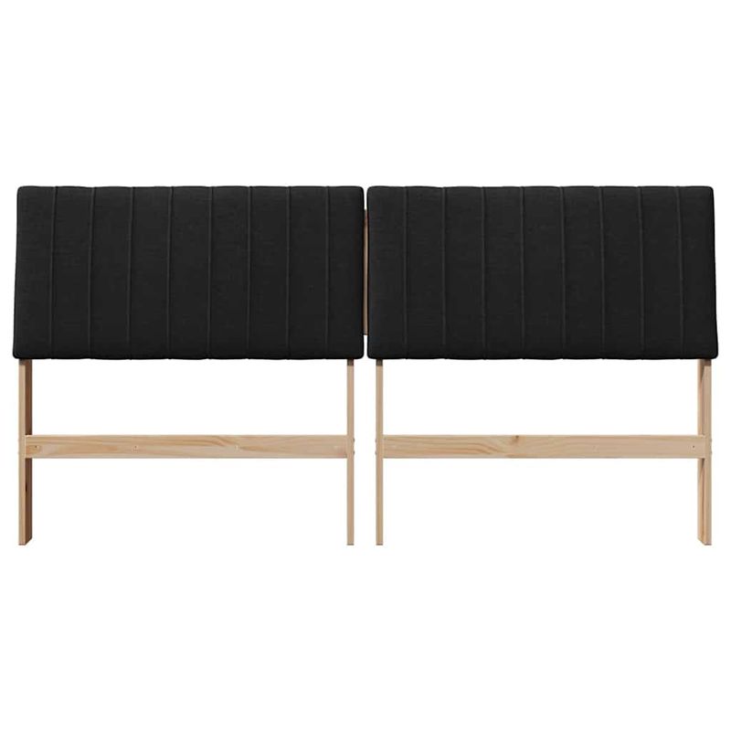 Casa si Gradina - Mobilier - Paturi si accesorii - Accesorii paturi - Tablie de pat tapitata Negru 200 cm Lemn de pin masiv - Infinity.ro
