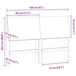 Casa si Gradina - Mobilier - Paturi si accesorii - Accesorii paturi - Tablie de pat tapitata Gri deschis 160 cm Lemn de pin masiv - Infinity.ro