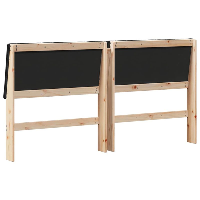 Casa si Gradina - Mobilier - Paturi si accesorii - Accesorii paturi - Tablie de pat tapitata Negru 200 cm Lemn de pin masiv - Infinity.ro