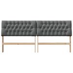 Casa si Gradina - Mobilier - Paturi si accesorii - Accesorii paturi - Tablie de pat tapitata Gri inchis 200 cm Lemn de pin masiv - Infinity.ro