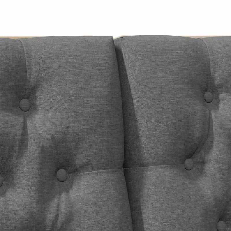 Casa si Gradina - Mobilier - Paturi si accesorii - Accesorii paturi - Tablie de pat tapitata Gri inchis 200 cm Lemn de pin masiv - Infinity.ro