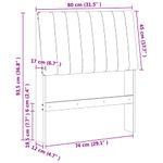 Casa si Gradina - Mobilier - Paturi si accesorii - Accesorii paturi - Tablie de pat tapitata Gri deschis 80 cm Lemn de pin masiv - Infinity.ro