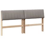 Casa si Gradina - Mobilier - Paturi si accesorii - Accesorii paturi - Tablie de pat tapitata Gri taupe 160 cm Lemn de pin masiv - Infinity.ro