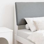 Casa si Gradina - Mobilier - Paturi si accesorii - Accesorii paturi - Tablie de pat tapitata Gri deschis 80 cm Lemn de pin masiv - Infinity.ro