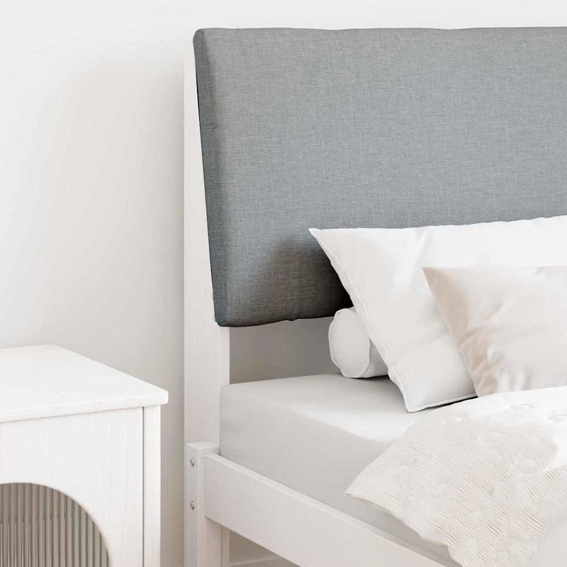 Casa si Gradina - Mobilier - Paturi si accesorii - Accesorii paturi - Tablie de pat tapitata Gri deschis 80 cm Lemn de pin masiv - Infinity.ro