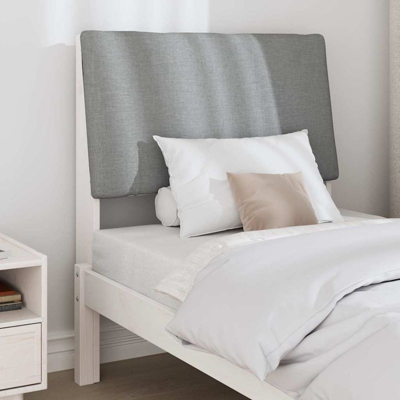 Casa si Gradina - Mobilier - Paturi si accesorii - Accesorii paturi - Tablie de pat tapitata Gri deschis 80 cm Lemn de pin masiv - Infinity.ro