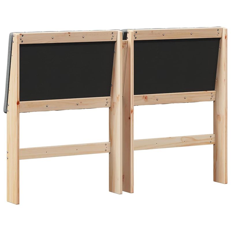 Casa si Gradina - Mobilier - Paturi si accesorii - Accesorii paturi - Tablie de pat tapitata Gri inchis 135 cm Lemn de pin masiv - Infinity.ro