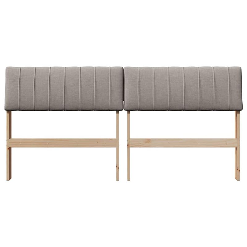 Casa si Gradina - Mobilier - Paturi si accesorii - Accesorii paturi - Tablie de pat tapitata Gri taupe 160 cm Lemn de pin masiv - Infinity.ro