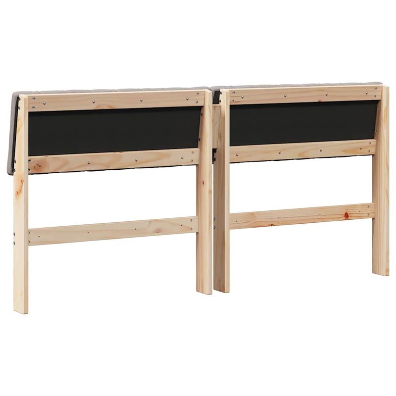 Casa si Gradina - Mobilier - Paturi si accesorii - Accesorii paturi - Tablie de pat tapitata Gri taupe 160 cm Lemn de pin masiv - Infinity.ro