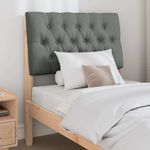 Casa si Gradina - Mobilier - Paturi si accesorii - Accesorii paturi - Tablie de pat tapitata Gri inchis 80 cm Lemn de pin masiv - Infinity.ro