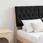 Casa si Gradina - Mobilier - Paturi si accesorii - Accesorii paturi - Tablie de pat tapitata Negru 120 cm Lemn de pin masiv - Infinity.ro