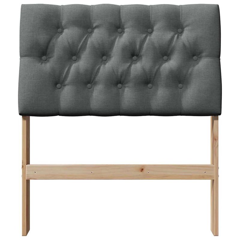 Casa si Gradina - Mobilier - Paturi si accesorii - Accesorii paturi - Tablie de pat tapitata Gri inchis 80 cm Lemn de pin masiv - Infinity.ro