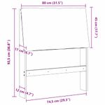 Casa si Gradina - Mobilier - Paturi si accesorii - Accesorii paturi - Tablie de pat tapitata Gri deschis 80 cm Lemn de pin masiv - Infinity.ro