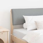 Casa si Gradina - Mobilier - Paturi si accesorii - Accesorii paturi - Tablie de pat tapitata Gri deschis 100 cm Lemn de pin masiv - Infinity.ro