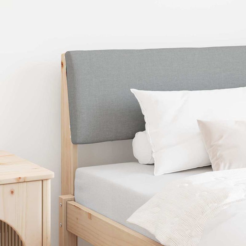 Casa si Gradina - Mobilier - Paturi si accesorii - Accesorii paturi - Tablie de pat tapitata Gri deschis 100 cm Lemn de pin masiv - Infinity.ro