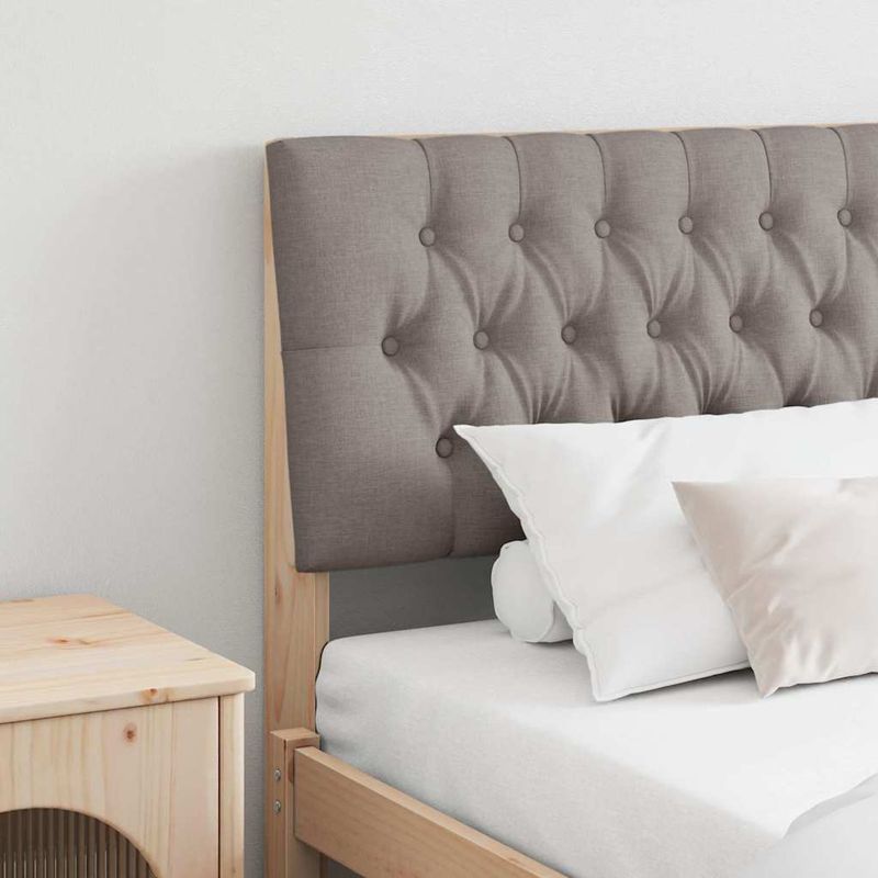 Casa si Gradina - Mobilier - Paturi si accesorii - Accesorii paturi - Tablie de pat tapitata Gri taupe 200 cm Lemn de pin masiv - Infinity.ro
