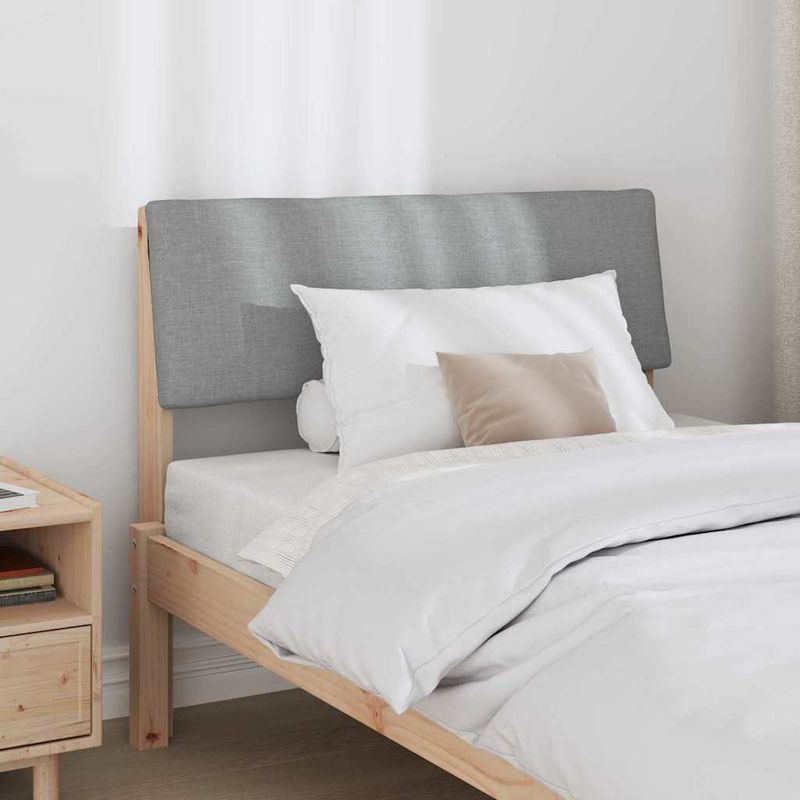 Casa si Gradina - Mobilier - Paturi si accesorii - Accesorii paturi - Tablie de pat tapitata Gri deschis 100 cm Lemn de pin masiv - Infinity.ro
