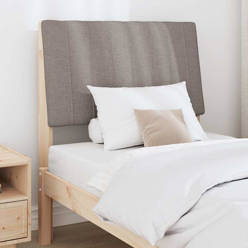 Casa si Gradina - Mobilier - Paturi si accesorii - Accesorii paturi - Tablie de pat tapitata Gri taupe 75 cm Lemn de pin masiv - Infinity.ro