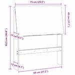 Casa si Gradina - Mobilier - Paturi si accesorii - Accesorii paturi - Tablie de pat tapitata Gri deschis 75 cm Lemn de pin masiv - Infinity.ro