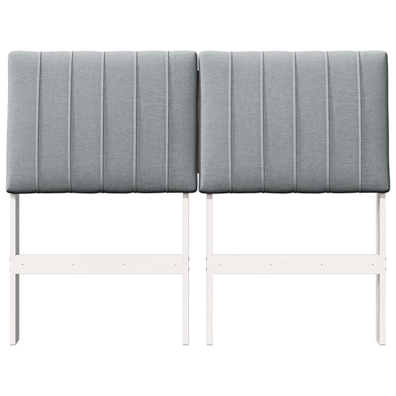 Casa si Gradina - Mobilier - Paturi si accesorii - Accesorii paturi - Tablie de pat tapitata Gri deschis 120 cm Lemn de pin masiv - Infinity.ro