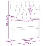 Casa si Gradina - Mobilier - Paturi si accesorii - Accesorii paturi - Tablie de pat tapitata Gri inchis 80 cm Lemn de pin masiv - Infinity.ro