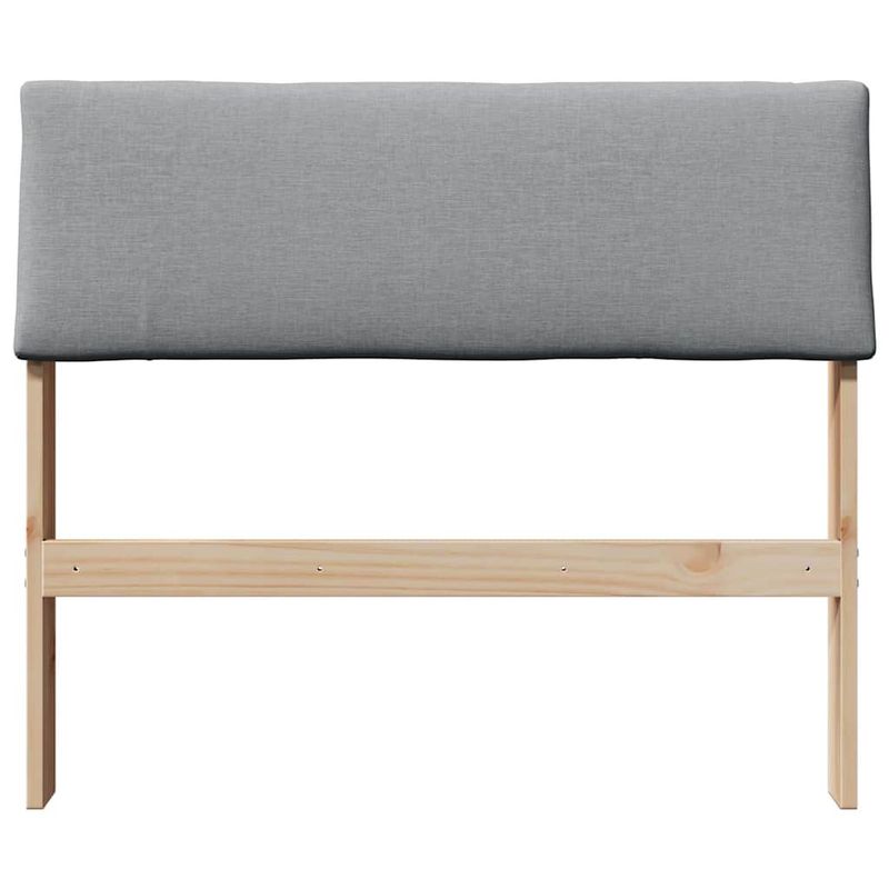 Casa si Gradina - Mobilier - Paturi si accesorii - Accesorii paturi - Tablie de pat tapitata Gri deschis 100 cm Lemn de pin masiv - Infinity.ro