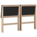 Casa si Gradina - Mobilier - Paturi si accesorii - Accesorii paturi - Tablie de pat tapitata Gri deschis 140 cm Lemn de pin masiv - Infinity.ro