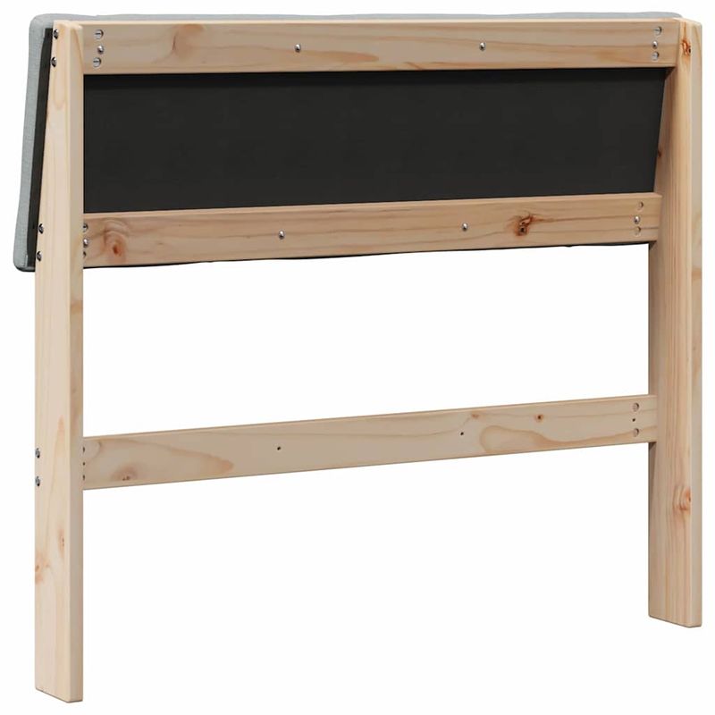 Casa si Gradina - Mobilier - Paturi si accesorii - Accesorii paturi - Tablie de pat tapitata Gri deschis 100 cm Lemn de pin masiv - Infinity.ro