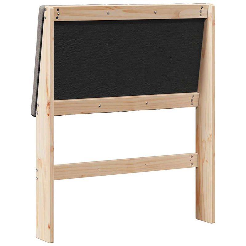 Casa si Gradina - Mobilier - Paturi si accesorii - Accesorii paturi - Tablie de pat tapitata Gri taupe 75 cm Lemn de pin masiv - Infinity.ro