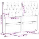 Casa si Gradina - Mobilier - Paturi si accesorii - Accesorii paturi - Tablie de pat tapitata Negru 120 cm Lemn de pin masiv - Infinity.ro
