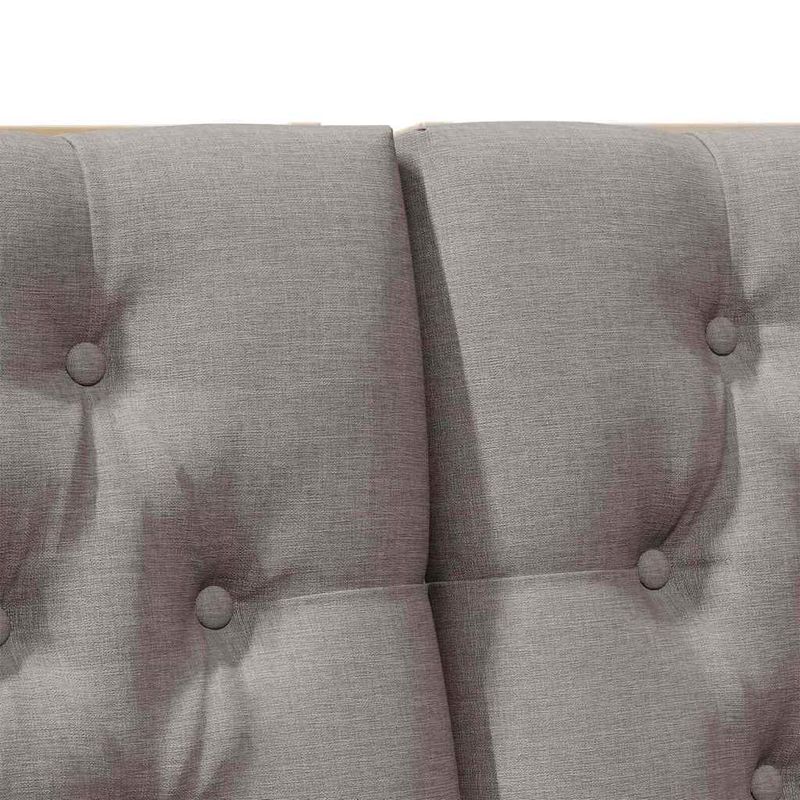 Casa si Gradina - Mobilier - Paturi si accesorii - Accesorii paturi - Tablie de pat tapitata Gri taupe 200 cm Lemn de pin masiv - Infinity.ro