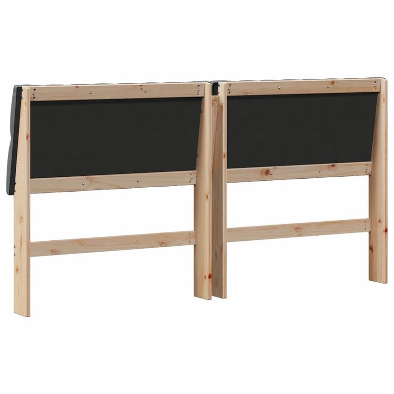 Casa si Gradina - Mobilier - Paturi si accesorii - Accesorii paturi - Tablie de pat tapitata Gri inchis 180 cm Lemn de pin masiv - Infinity.ro