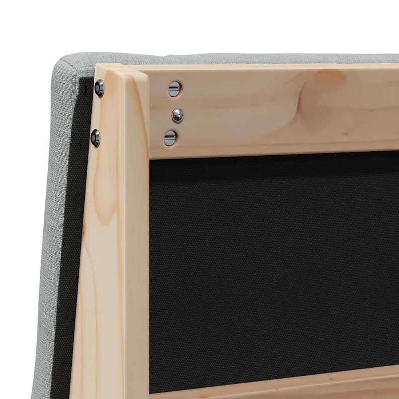 Casa si Gradina - Mobilier - Paturi si accesorii - Accesorii paturi - Tablie de pat tapitata Gri deschis 100 cm Lemn de pin masiv - Infinity.ro