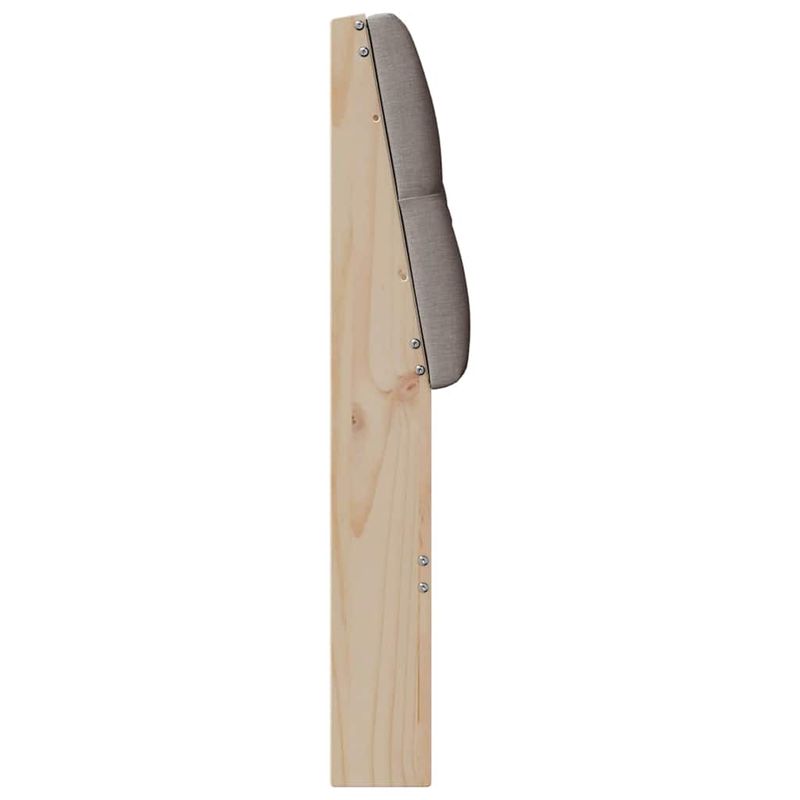 Casa si Gradina - Mobilier - Paturi si accesorii - Accesorii paturi - Tablie de pat tapitata Gri taupe 140 cm Lemn de pin masiv - Infinity.ro