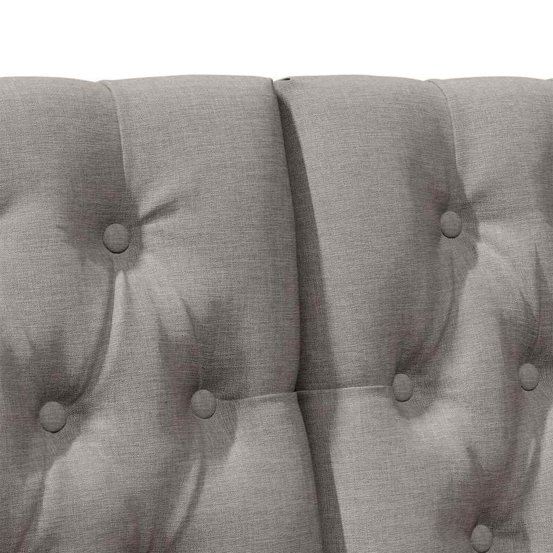 Casa si Gradina - Mobilier - Paturi si accesorii - Accesorii paturi - Tablie de pat tapitata Gri taupe 140 cm Lemn de pin masiv - Infinity.ro