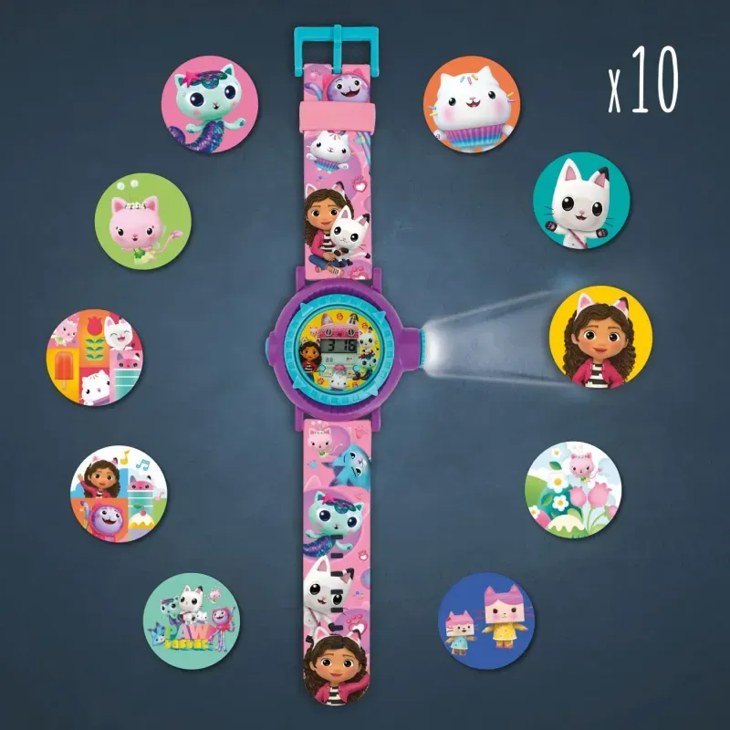 Fashion, accesorii si bijuterii - Copii - Accesorii copii - Bijuterii si ceasuri copii - Ceas digital cu proiector, Gabby’s Dollhouse - Infinity.ro